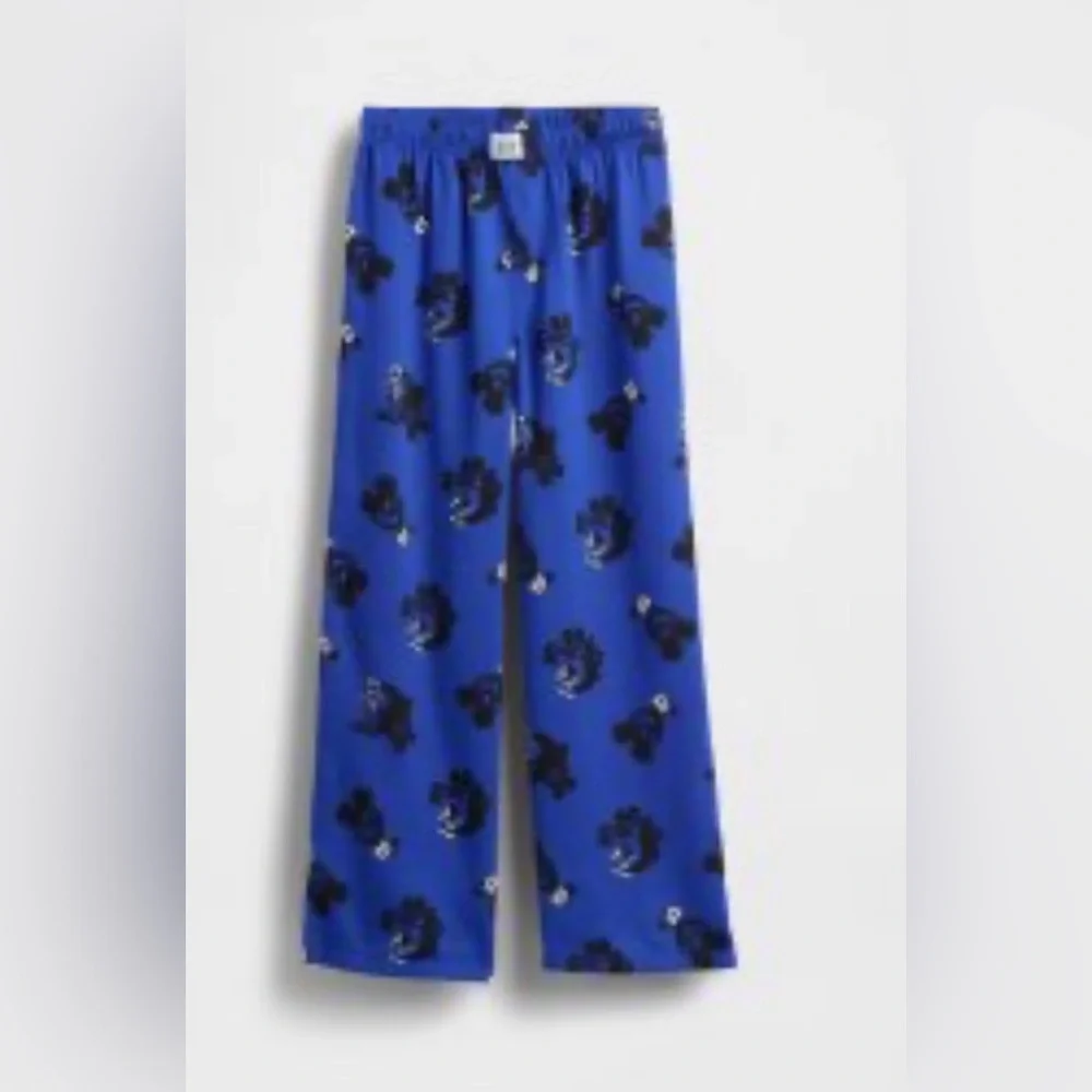 NWT Gap × Disney Kids Recycled Flannel Halloween PJ Set, active blue